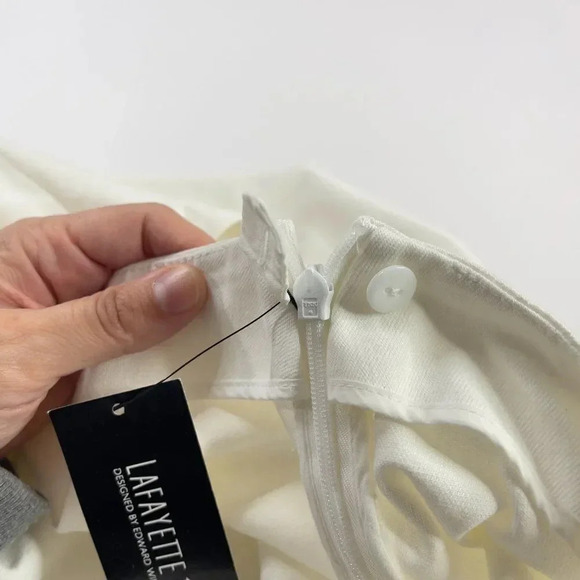 Lafayette 148 White Cropped Pant 24W - Picture 10 of 12